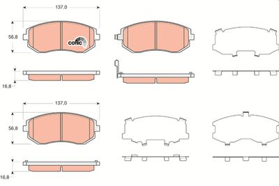 Pastiglie freno anteriore Subaru legacy IV estate 2003 ->