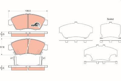 Pastiglie freno anteriore Honda civic VI Coupé 2001 2005
