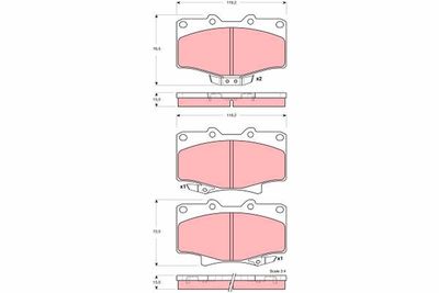 Pastiglie freno anteriore Toyota 4 runner 1993 1996