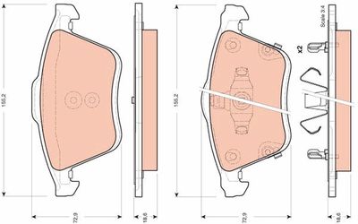 Pastiglie freno anteriore Mazda 6 2005 2007