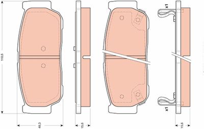 Pastiglie freno posteriore SsangYong rodius 2005 ->