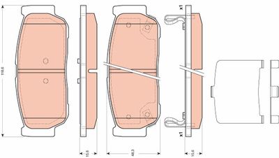 Pastiglie freno posteriore SsangYong kyron 2005 ->