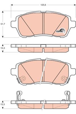 Pastiglie freno anteriore Daihatsu materia 2006 ->