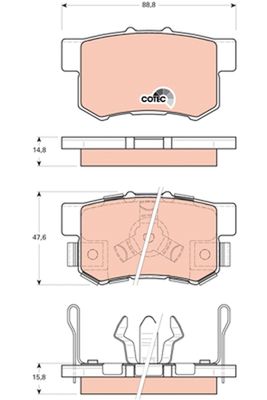 Pastiglie freno posteriore Honda accord IX tourer 2008 ->