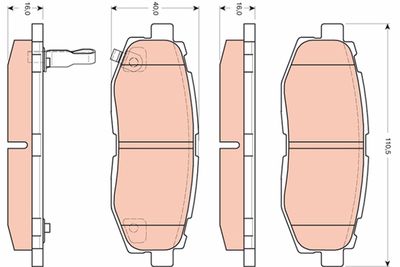 Pastiglie freno posteriore Subaru tribeca 2007 ->
