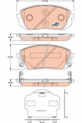 Pastiglie freno anteriore Kia carens III 2006 ->