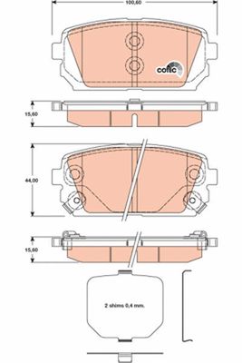 Pastiglie freno posteriore Kia carens II 2005 ->