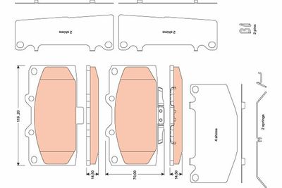 Pastiglie freno anteriore Subaru impreza saloon 2005 ->