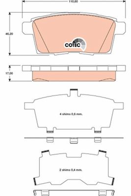 Pastiglie freno posteriore Mazda CX-7 2007 ->