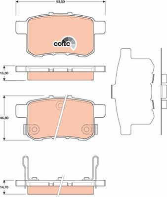 Pastiglie freno posteriore Honda accorde 06.2008 ->