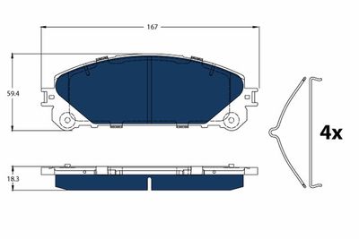 Pastiglie freno electric blue anteriore Lexus rx