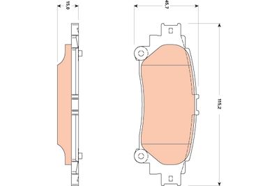 Pastiglie freno posteriore Lexus rx 11,2009 ->