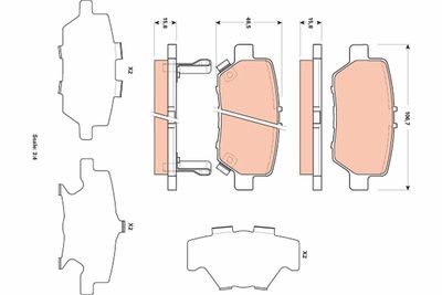 Pastiglie freno posteriore Honda legend 10/04> ->