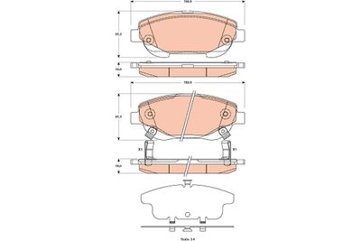 Pastiglie freno anteriore Toyota avensis avensis estate 11/08 ->
