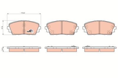 Pastiglie freno anteriore Kia picanto 2011 ->