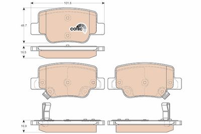 Pastiglie freno posteriore Toyota verso 04/09>