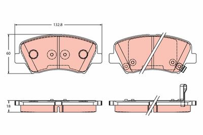 Pastiglie freno anteriore Hyundai veloster 03/2011>>
