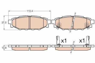 Pastiglie freno posteriore Subaru brz 06/12>