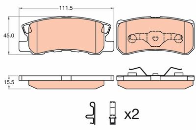 Pastiglie freno posteriore Mitsubishi Mitsubishi asx ,