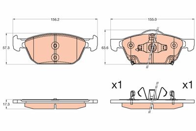 Pastiglie freno anteriore Honda civic 01/12>