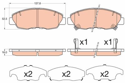 Pastiglie freno anteriore Honda civic 2012