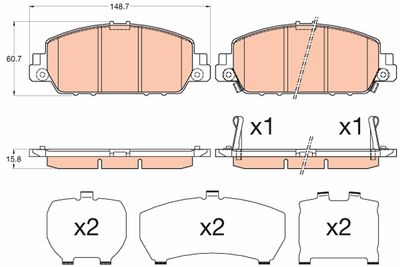 Pastiglie freno anteriore Honda accord 06/13>
