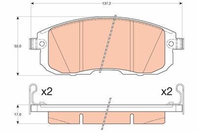 Pastiglie freno anteriore auto 06/10>