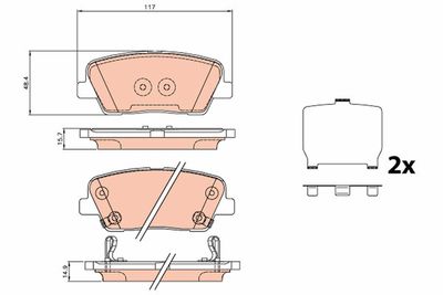 Pastiglie freno posteriore Hyundai, maxus (saic Hyundai genesis 2008 >>