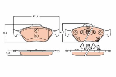 Pastiglie freno posteriore Volkswagen Scirocco 01/13-05/14