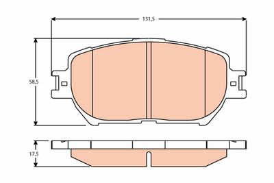Pastiglie freno anteriore Toyota Toyota camry 2001 - 2006