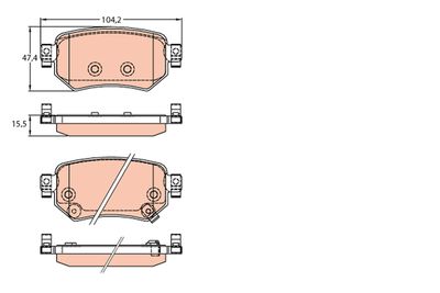 Pastiglie freno posteriore Mazda Mazda 6 2015 >>