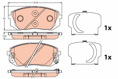 Pastiglie freno anteriore Hyundai, Kia Hyundai IX35 2013 >>