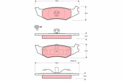 Pastiglie freno posteriore Chrysler vision 1993 ->