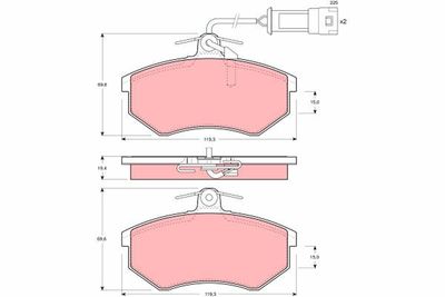 Pastiglie freno anteriore Audi 80 1986 1990