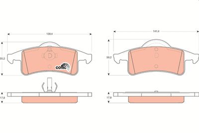 Pastiglie freno posteriore Jeep cherokee 1995 ->