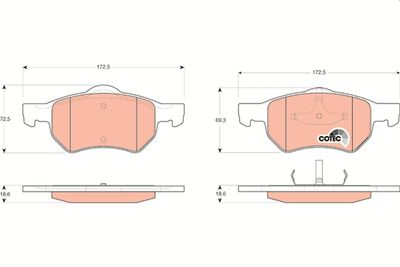 Pastiglie freno anteriore Chrysler voyager III 2000 ->