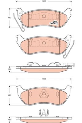 Pastiglie freno posteriore Jeep cherokee 2001 ->