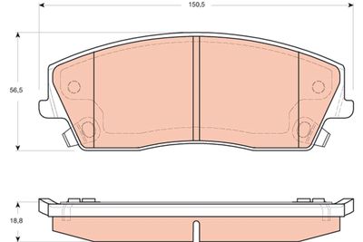 Pastiglie freno anteriore Chrysler 300 c estate 2004 ->