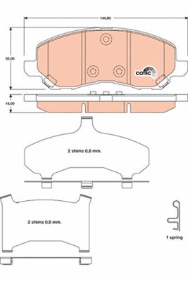 Pastiglie freno anteriore Jeep patriot 2008 ->