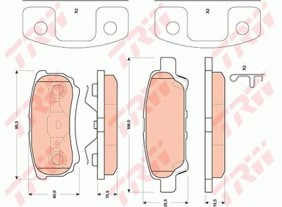 Pastiglie freno posteriore Chrysler sebring 2007 ->