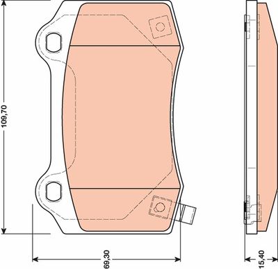 Pastiglie freno posteriore Jeep grand cherokee 10.2004 ->