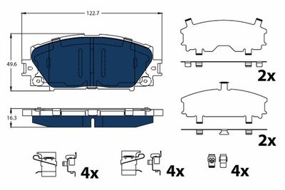 Pastiglie freno electric blue anteriore Lexus ct