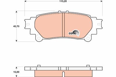 Pastiglie freno posteriore Lexus rx 350 01.2009 ->
