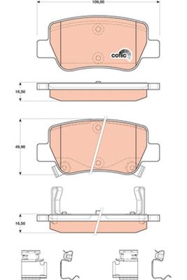 Pastiglie freno posteriore Toyota avensis 11.2008 ->