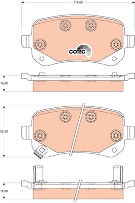 Pastiglie freno posteriore Chrysler grand voyager IV 2008 ->