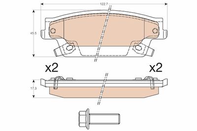 Pastiglie freno posteriore cadillac (gm) srx 01/04-12/11