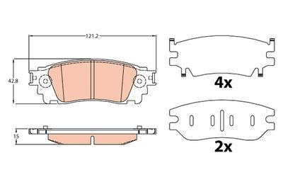 Pastiglie freno posteriore Lexus, Toyota Lexus nx 2014 >>