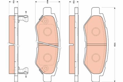 Pastiglie freno posteriore cadillac (gm) cts 01/08- ->
