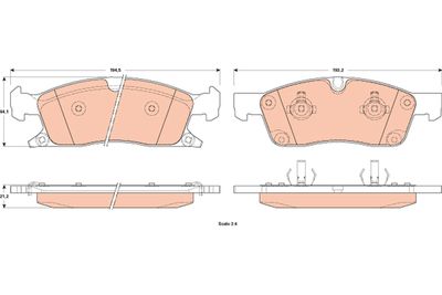 Pastiglie freno anteriore Jeep (Chrysler) grand cherokee