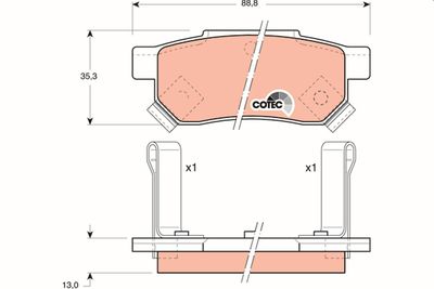 Pastiglie freno posteriore Honda civic V hatchback 1997 2001